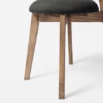 Tisbo Dark Ash Sturdy Chair, solid birch & clear acrylic