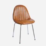 Leather Limited Edition Chair, Steel legs & waxed leather