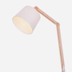 Haydes Handmade Floor Wooden Lamp, Matte natural finish
