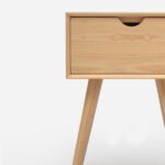 Tilde Pine Nightstand with Drawer, Untreated Solid Wood